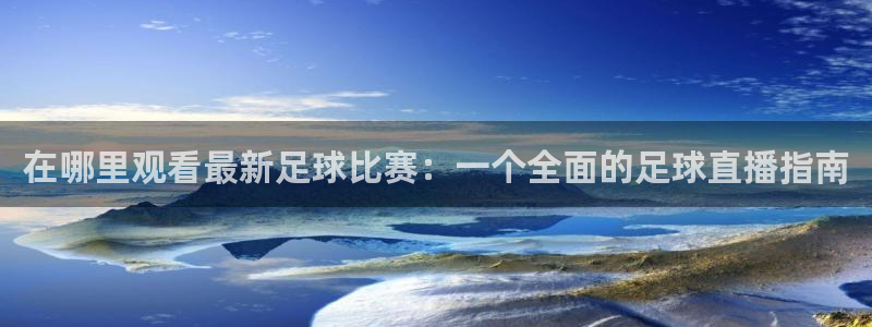 在哪里观看最新足球比赛：一个全面的足球直播指南