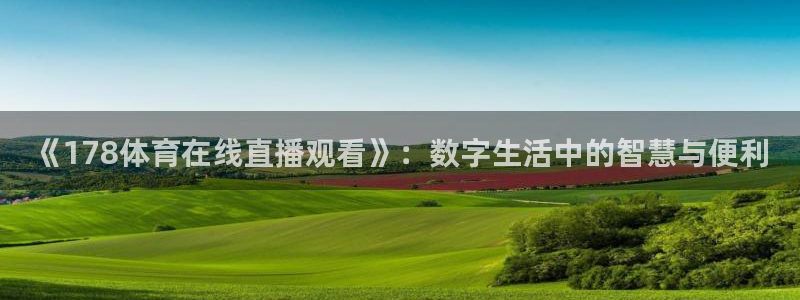 《178体育在线直播观看》：数字生活中的智慧与便利